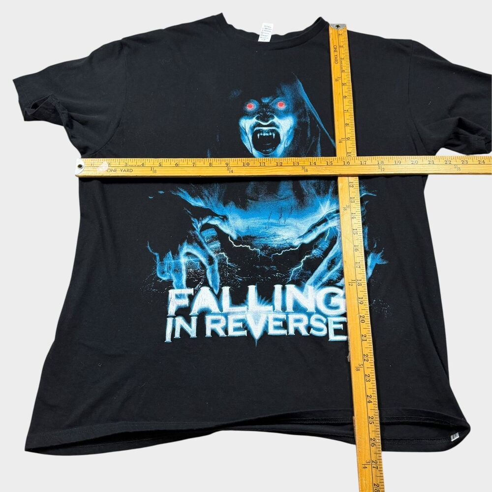 Falling In Reverse Shirt Mens Large Black Horror Vampire Graphic Metalcore Band - Picture 8 of 8